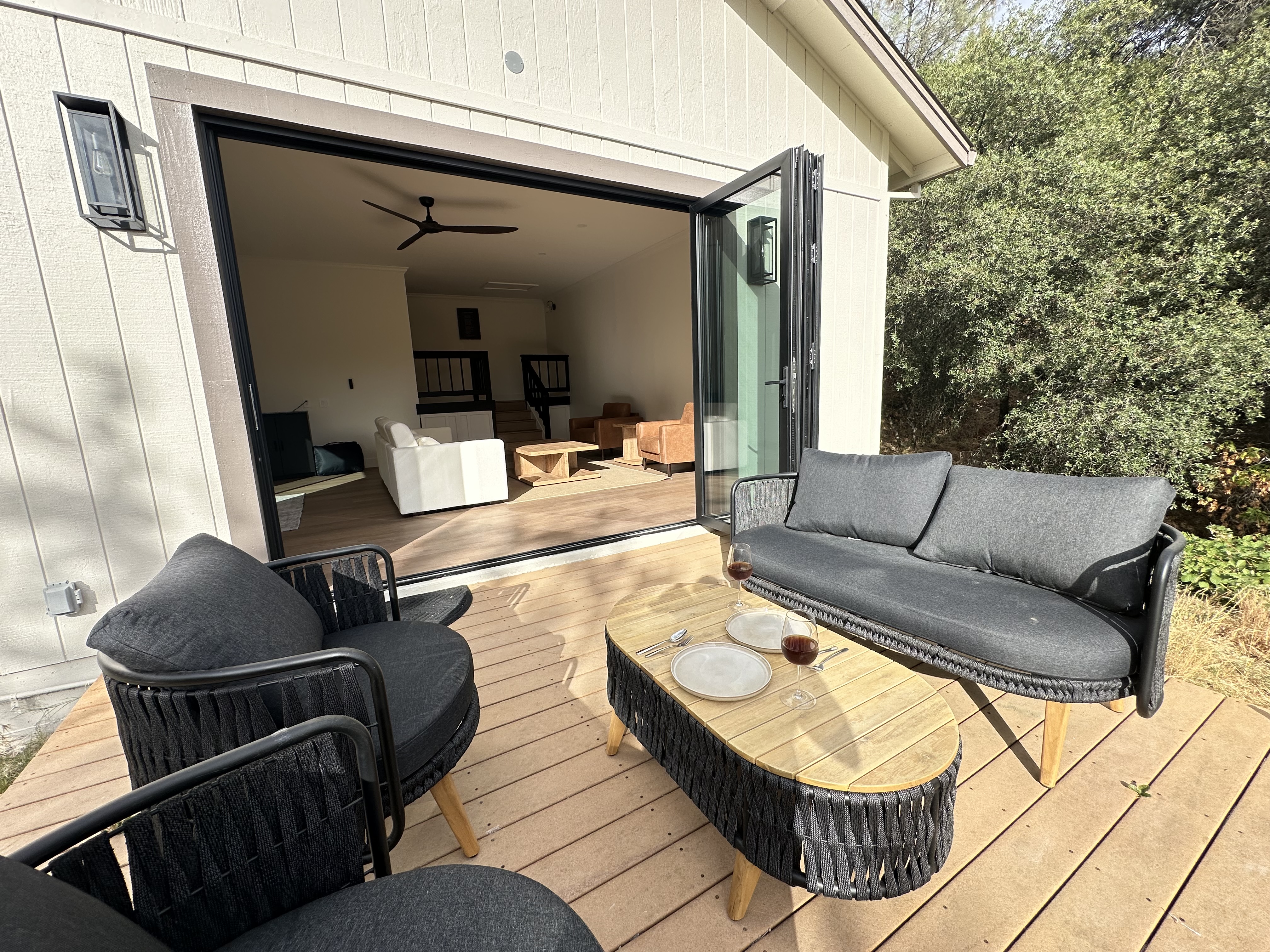 Deck into the open living room