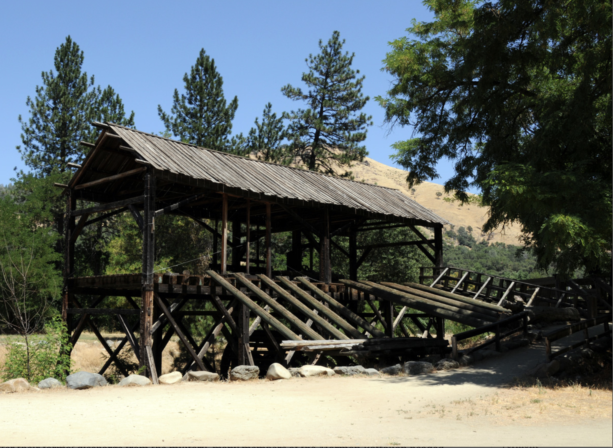 The replica of Sutter's Mill at Marshall Gold Discovery State Historic Park