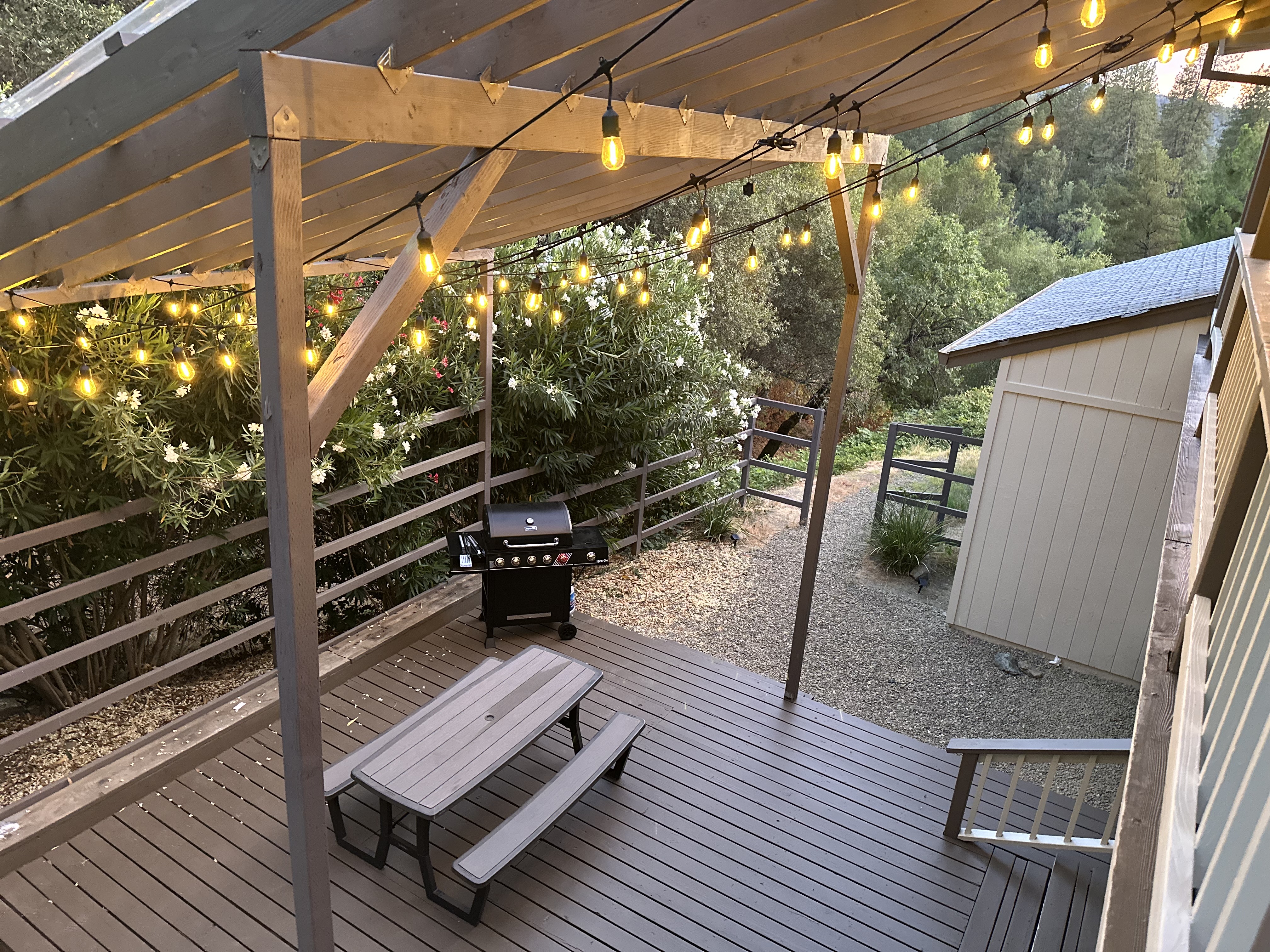 Pergola and grill